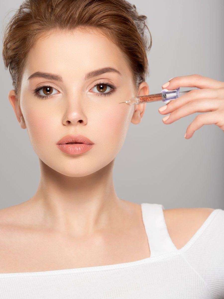 Client's skin before a course of treatment